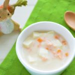 豆腐と鮭のミルク煮（粉ミルクレシピ）