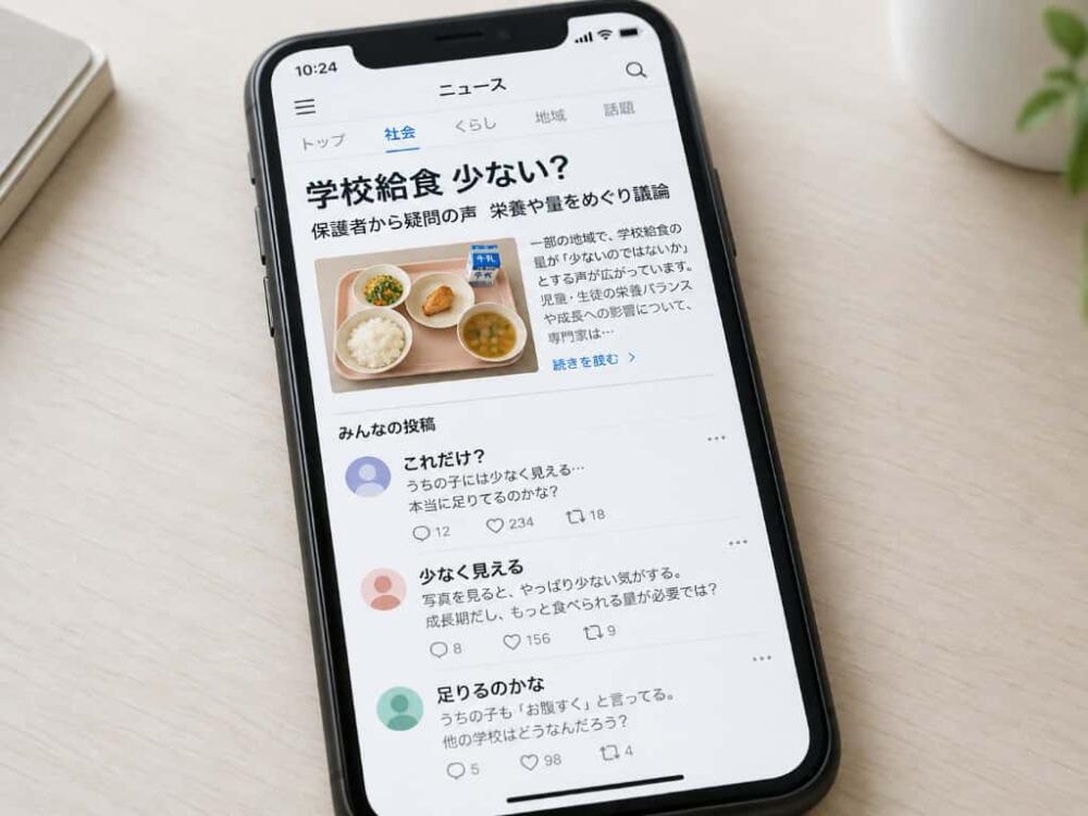 学校給食 ニュース 少ない SNS 少ない給食 小学校給食